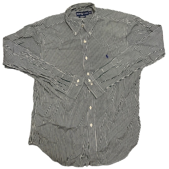 Polo Ralph Lauren Other - Polo Ralph Lauren Green and White Pinstripe Button Down Shirt